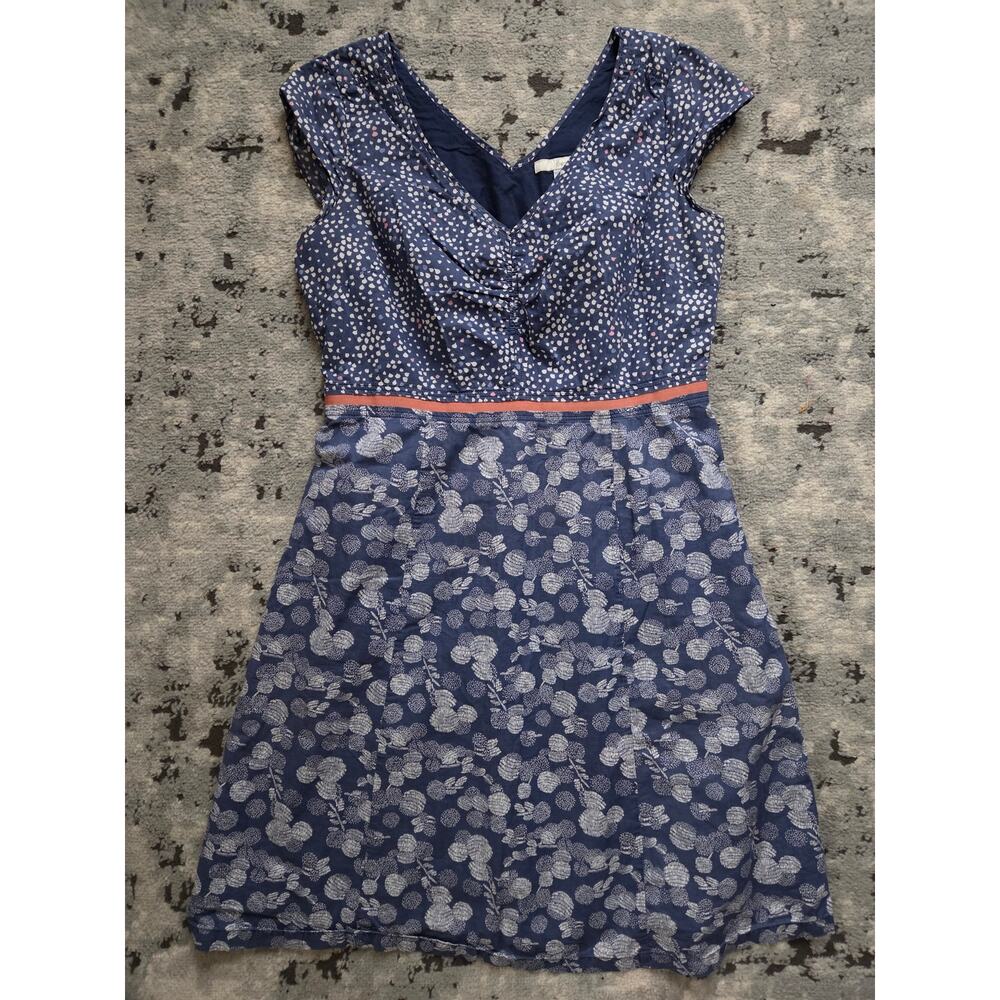 Stunning Boden Hotchpotch Cotton Floral Cap Sleeve Dress Boho 2-Toned Spring - Picture 4 of 13